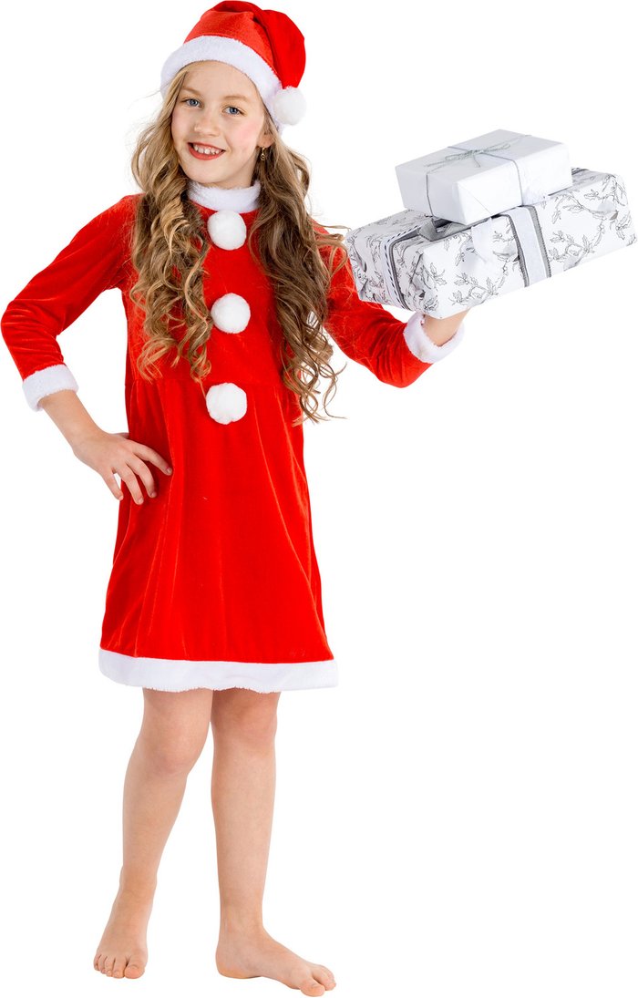 The Range | TECTAKE Girl's Costume Christmas Elf - Red / 116 (5-7y) TECTAKE Girl's Costume Christmas Elf - Red / 116 (5-7y)