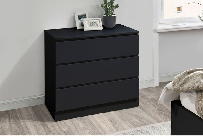 The Range | Birlea Oslo 3 Drawer Chest - Black Birlea Oslo 3 Drawer Chest - Black
