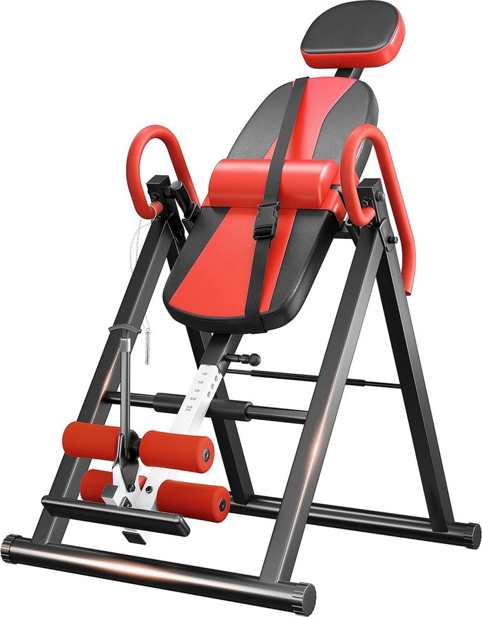 The Range | STACCATOAS Foldable Inversion Table with Triple Safety Lock - Red+Black STACCATOAS Foldable Inversion Table with Triple Safety Lock - Red+Black