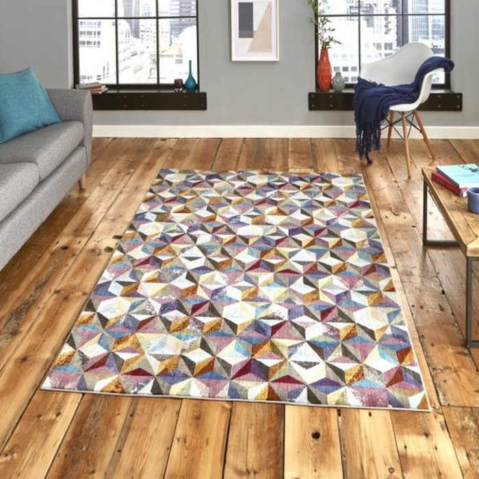The Range | Dunelm 16th Avenue 37A Rug Blue, Purple and Brown Dunelm 16th Avenue 37A Rug Blue, Purple and Brown
