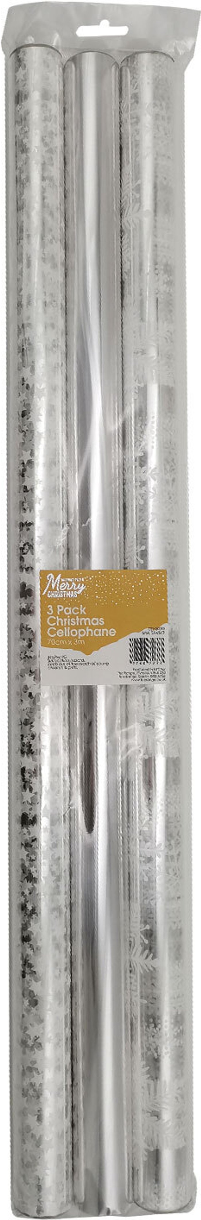 The Range | Pack of Three Christmas Cellophane Pack of Three Christmas Cellophane
