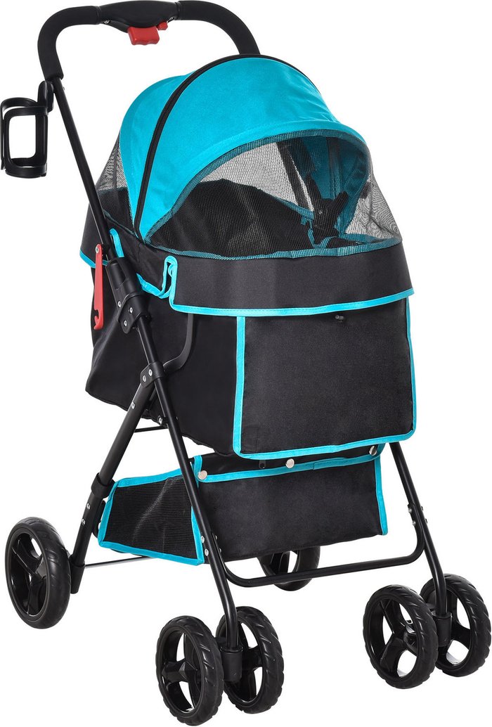 The Range | PawHut PawHut Foldable Pet Stroller/Basket Carriage w/Brake - Black PawHut PawHut Foldable Pet Stroller/Basket Carriage w/Brake - Black