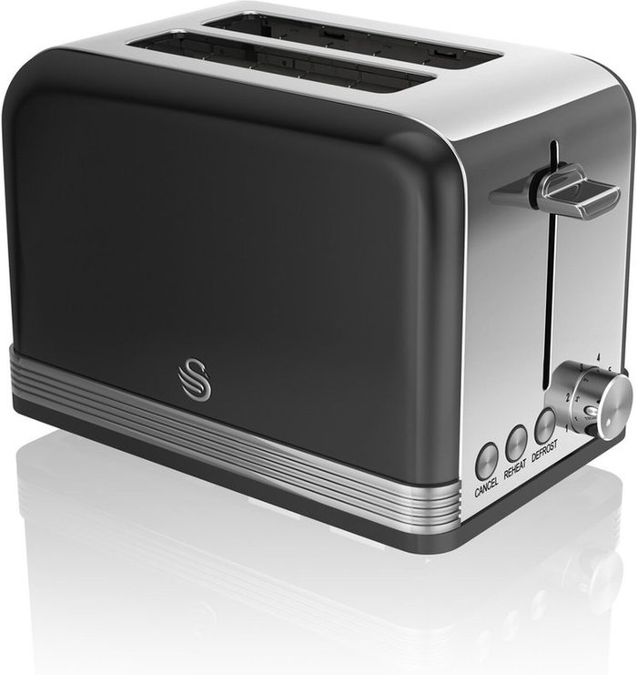 The Range | Swan Swan ST34040BLKN Stealth 4 Slice Toaster - Black Swan Swan ST34040BLKN Stealth 4 Slice Toaster - Black