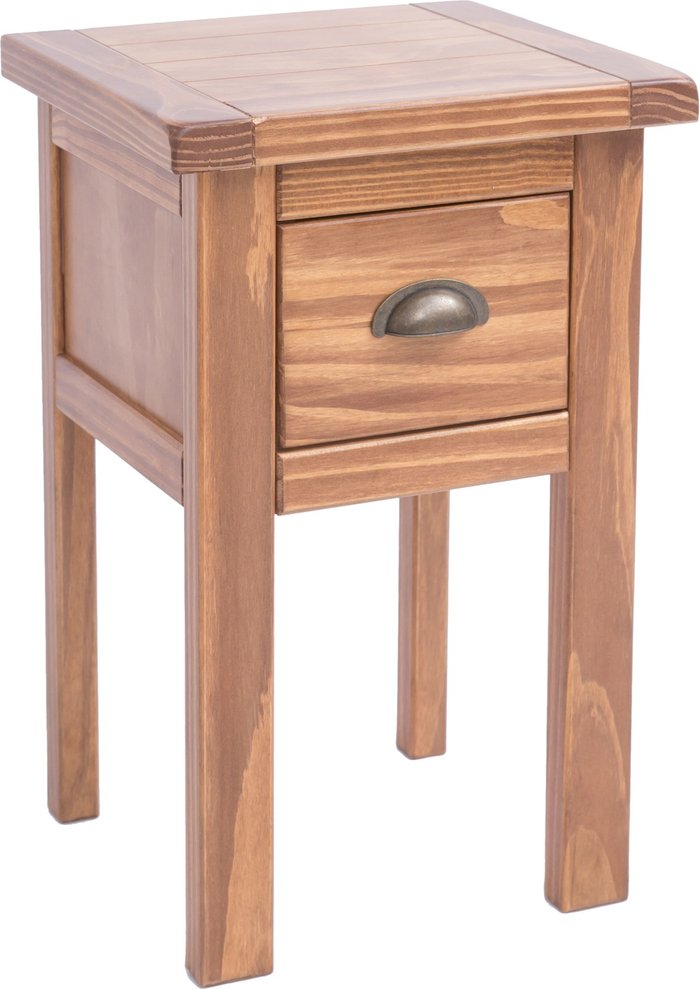 The Range | Cabinet Bits Padua 1 Drawer Petite Bedside Table - Light Brown / Antique Brass Cup Cabinet Bits Padua 1 Drawer Petite Bedside Table - Light Brown / Antique Brass Cup