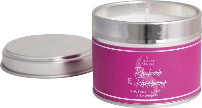 The Range | Shearer Shearer Metallic Tin Candles Wax Scented Jars, Rhubarb Raspberry - Small 108g - Pink Shearer Shearer Metallic Tin Candles Wax Scented Jars, Rhubarb Raspberry - Small 108g - Pink