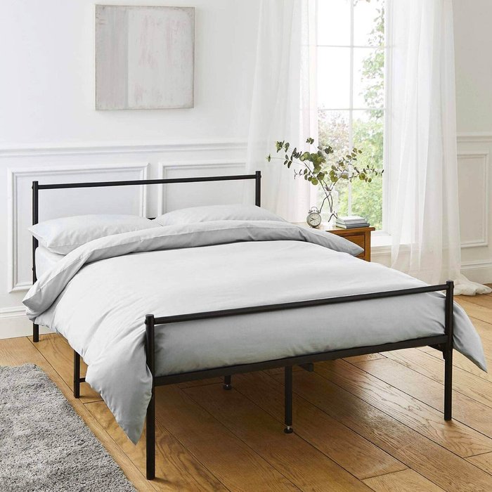 The Range | House of Home Extra Strong Double Metal Bed Frame In Black House of Home Extra Strong Double Metal Bed Frame In Black