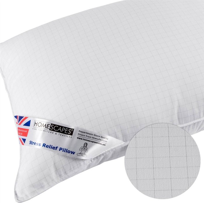 The Range | Homescapes Anti Stress Pillow Super Microfibre - White Homescapes Anti Stress Pillow Super Microfibre - White