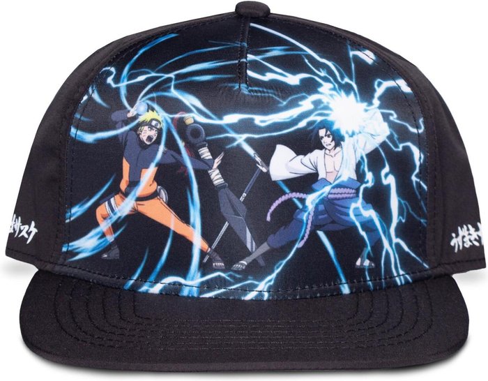 The Range | NARUTO SHIPPUDEN NARUTO SHIPPUDEN Naruto and Sasuke Novelty Cap - Black NARUTO SHIPPUDEN NARUTO SHIPPUDEN Naruto and Sasuke Novelty Cap - Black