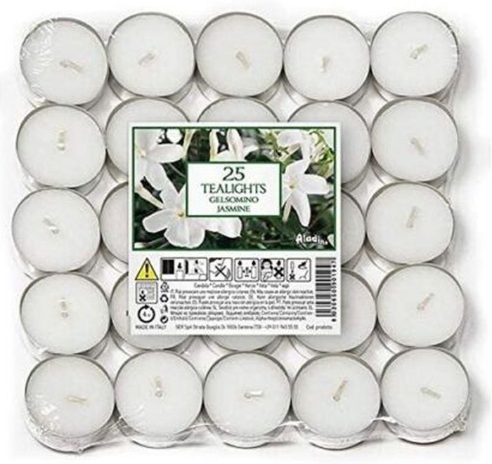 The Range | Garden Greatness Jasmine Scented Pack of 25 Tealight Candles - White Garden Greatness Jasmine Scented Pack of 25 Tealight Candles - White