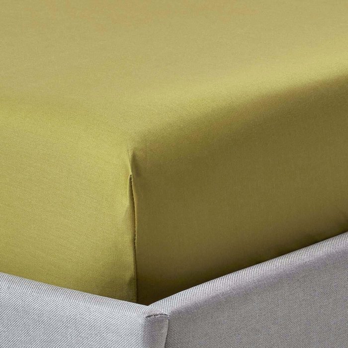 The Range | Homescapes 1000 Thread Count Egyptian Cotton Extra Deep Fitted Sheet - Olive Green / Single Homescapes 1000 Thread Count Egyptian Cotton Extra Deep Fitted Sheet - Olive Green / Single