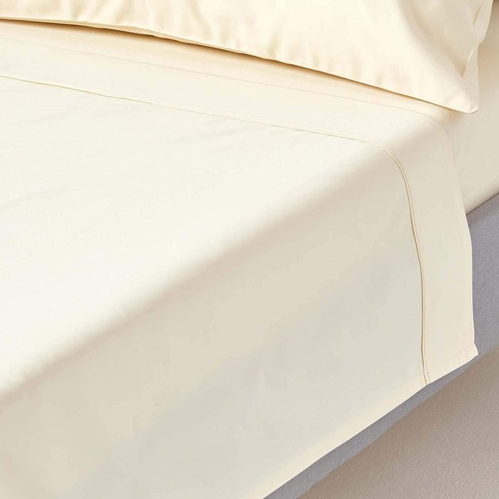The Range | Homescapes 200 Thread Count Egyptian Cotton Flat Sheet - Cream / Single Homescapes 200 Thread Count Egyptian Cotton Flat Sheet - Cream / Single