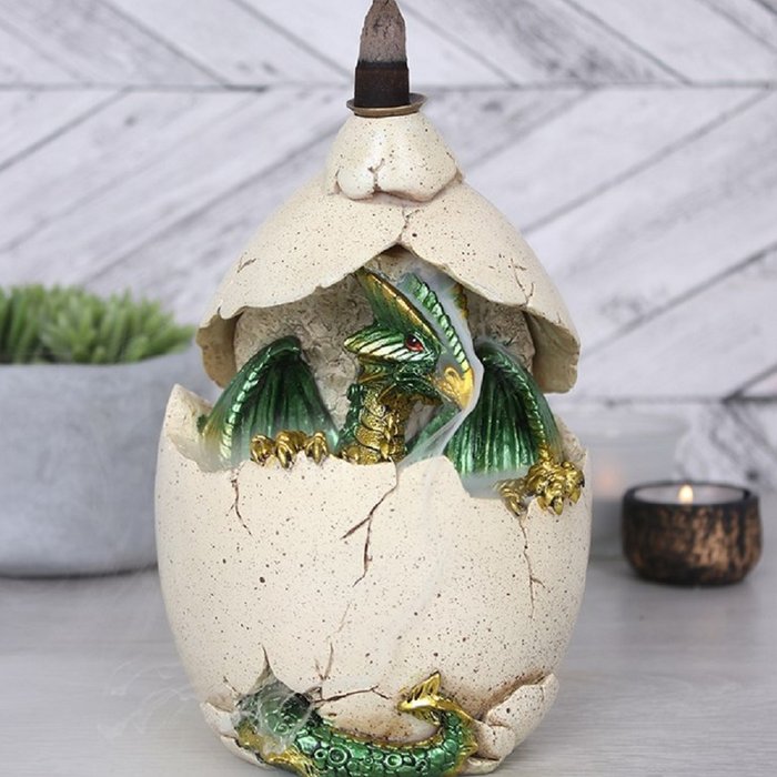 The Range | KDMK Dragon in Egg Backflow Incense Burner - Green KDMK Dragon in Egg Backflow Incense Burner - Green