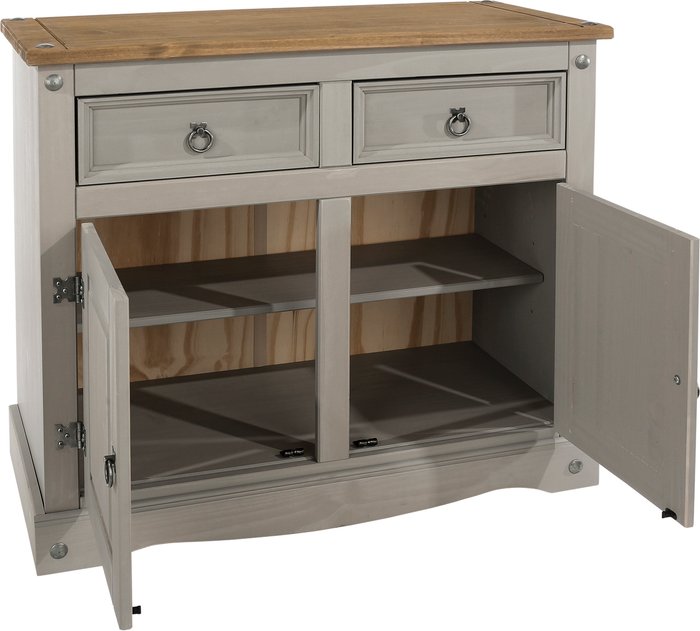 The Range | Core Corona Grey Small Sideboard Grey/Brown Core Corona Grey Small Sideboard Grey/Brown