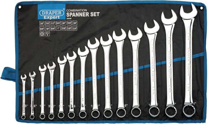 The Range | Draper Draper 14 Piece Combination Spanner Set Imperial Draper Draper 14 Piece Combination Spanner Set Imperial
