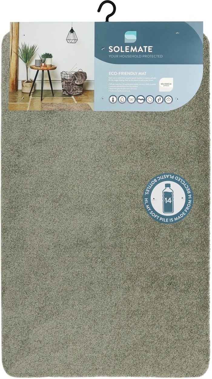 The Range | JVL JVL Solemate Eco-Friendly Mat 60x100cm - Graphite JVL JVL Solemate Eco-Friendly Mat 60x100cm - Graphite