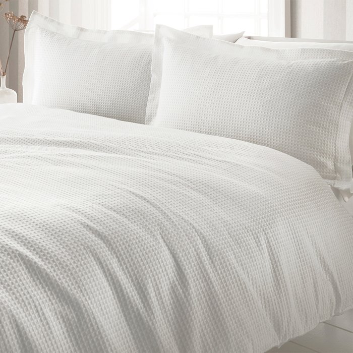 The Range | The Linen Yard The Linen Yard Waffle Double Duvet Cover Set Cotton White The Linen Yard The Linen Yard Waffle Double Duvet Cover Set Cotton White