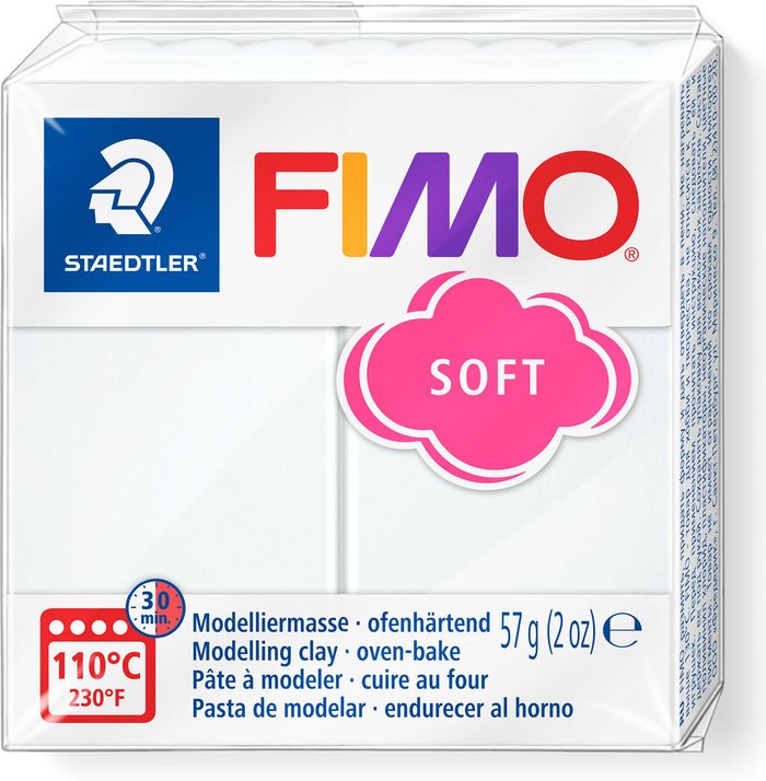 The Range | Staedtler Staedtler Fimo Soft Modelling Clay Block - White Staedtler Staedtler Fimo Soft Modelling Clay Block - White