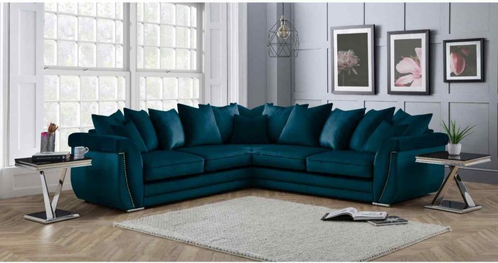 The Range | Simply Eleganza Luca Scatterback Large Corner Sofa - Peacock Simply Eleganza Luca Scatterback Large Corner Sofa - Peacock