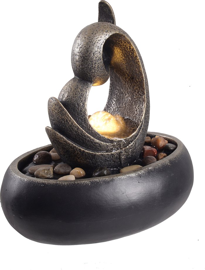 The Range | Teamson Home Teamson Home Peaktop Water Table Top Fountain Indoor Grey Ornament With Lights PT-TF0004-UK Teamson Home Teamson Home Peaktop Water Table Top Fountain Indoor Grey Ornament With Lights PT-TF0004-UK