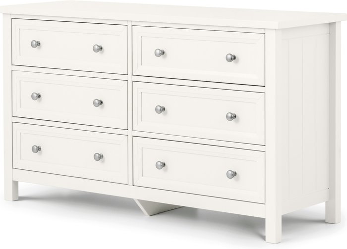 The Range | Julian Bowen Maine 6 Drawer Wide Chest - Surf White Julian Bowen Maine 6 Drawer Wide Chest - Surf White