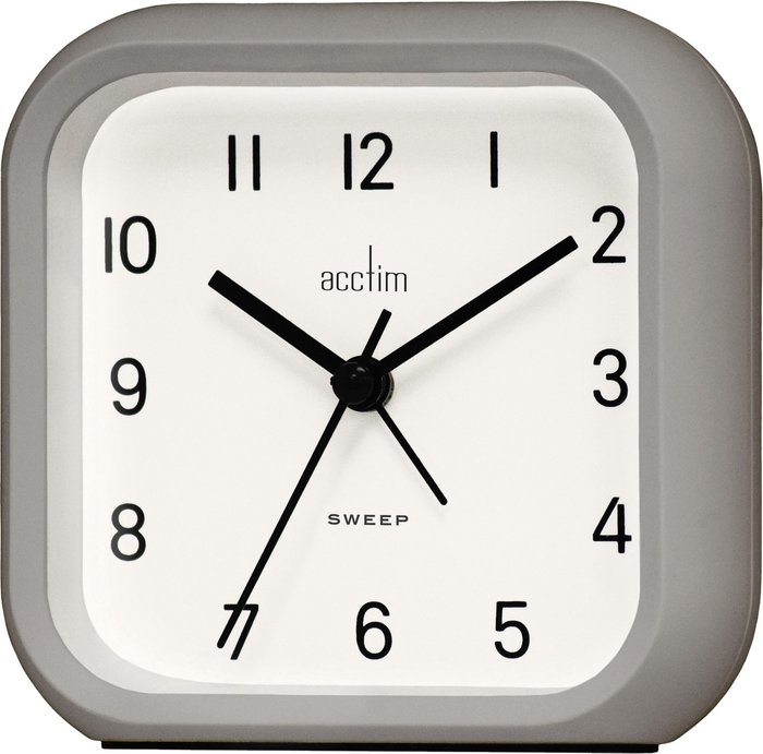 The Range | Acctim Carter Non-Ticking Alarm Clock Pigeon Grey - Grey Acctim Carter Non-Ticking Alarm Clock Pigeon Grey - Grey