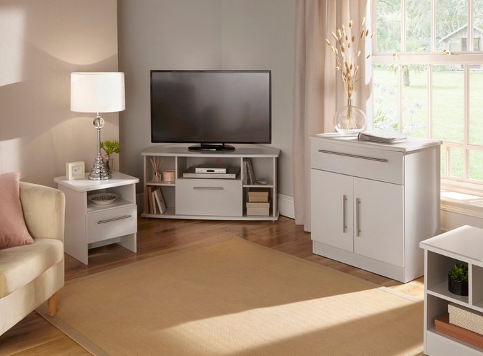 The Range | Sherwood Wide open TV unit - Grey Matt Sherwood Wide open TV unit - Grey Matt