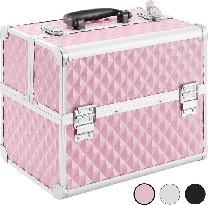 The Range | Arebos Beauty Case Vanity Make Up Nail Art Box - Pink Arebos Beauty Case Vanity Make Up Nail Art Box - Pink