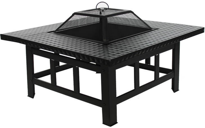The Range | BillyOh 4 in 1 Square Fire Pit BBQ Grill Ice Cooler Tabletop - Black BillyOh 4 in 1 Square Fire Pit BBQ Grill Ice Cooler Tabletop - Black