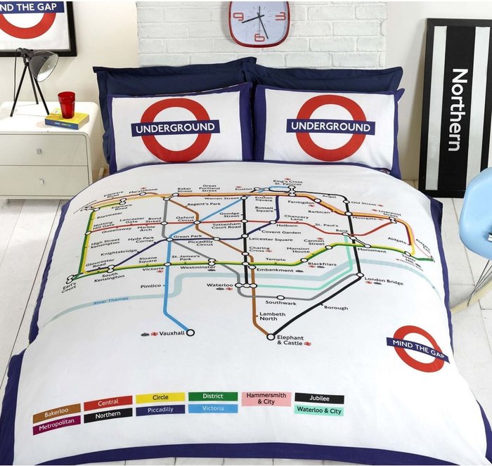 The Range | London Underground Duvet Set - Double London Underground Duvet Set - Double