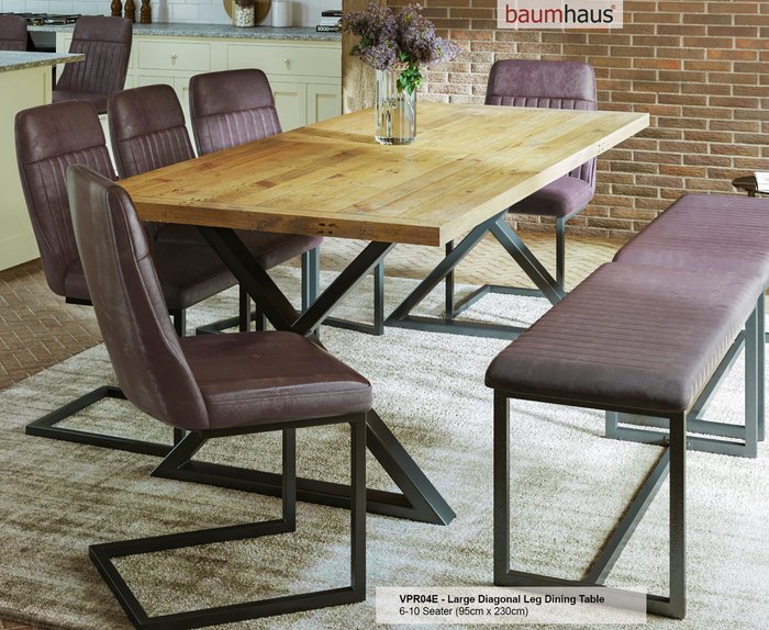 The Range | Baumhaus Urban Elegance - Reclaimed Table LARGE 6-10 seater - Rustic Brown Baumhaus Urban Elegance - Reclaimed Table LARGE 6-10 seater - Rustic Brown