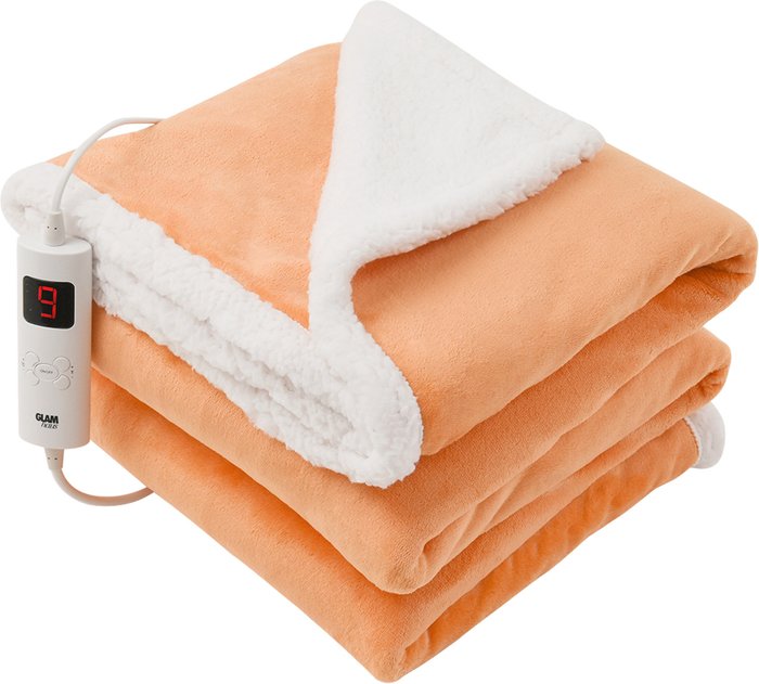 The Range | GlamHaus Glamhaus Electric Fleece Over Blanket Large 160 X 130cm - Tangerine GlamHaus Glamhaus Electric Fleece Over Blanket Large 160 X 130cm - Tangerine
