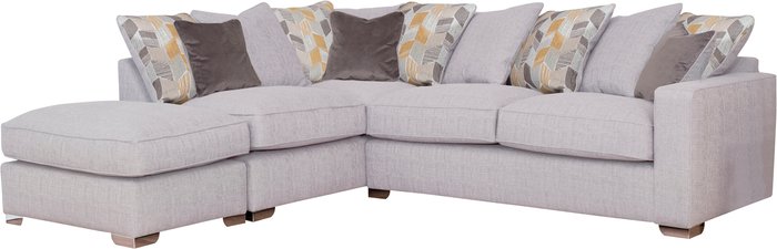 The Range | New York Scatterback Corner Sofa Unit - Barley Silver / Left-hand / Fielding Mustard New York Scatterback Corner Sofa Unit - Barley Silver / Left-hand / Fielding Mustard