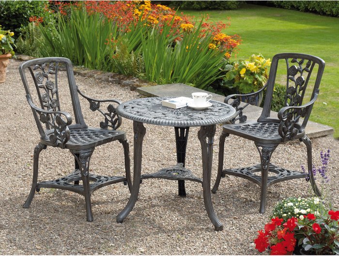 The Range | Greenhurst Greenhurst 3-Piece Rose Armchair Patio Set - Grey Greenhurst Greenhurst 3-Piece Rose Armchair Patio Set - Grey
