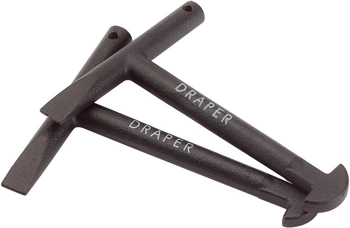 The Range | Draper Draper 2 X 130Mm Manhole Keys - Black Draper Draper 2 X 130Mm Manhole Keys - Black