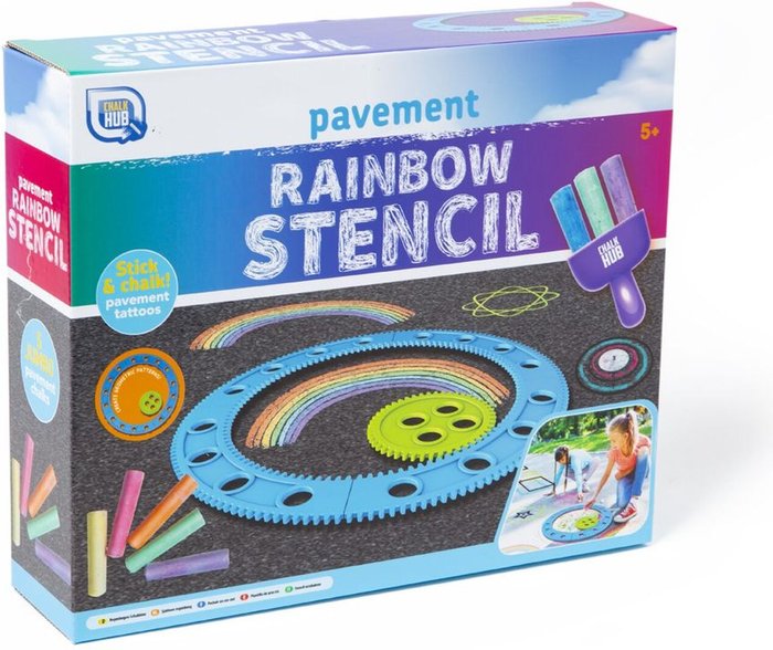 The Range | CHALK HUB Pavement Rainbow Stencil Art Kit CHALK HUB Pavement Rainbow Stencil Art Kit