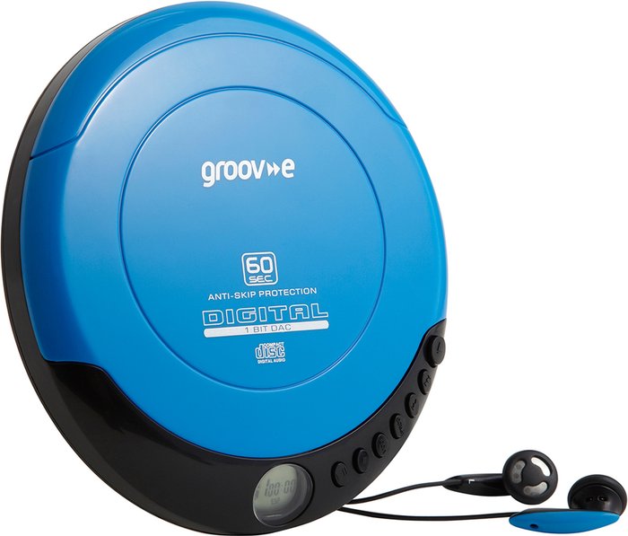 The Range | Groove Groove Retro Series Personal CD Player - Blue Groove Groove Retro Series Personal CD Player - Blue