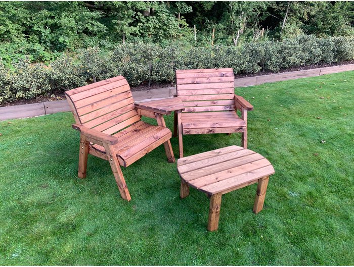 The Range | Charles Taylor Charles Taylor Grand Twin Companion Seats Angled with Coffee Table - Brown Charles Taylor Charles Taylor Grand Twin Companion Seats Angled with Coffee Table - Brown