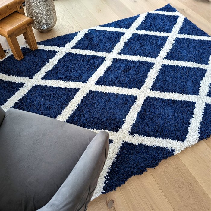The Range | The Rug Wholesaler Navy Moroccan Shaggy Rug - Oslo - Blue / 230cm The Rug Wholesaler Navy Moroccan Shaggy Rug - Oslo - Blue / 230cm