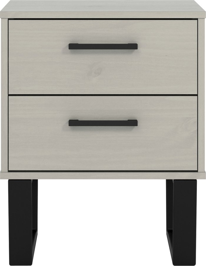 The Range | Core Products Ltd Texas 2 drawer bedside cabinet - Grey washed wax Core Products Ltd Texas 2 drawer bedside cabinet - Grey washed wax