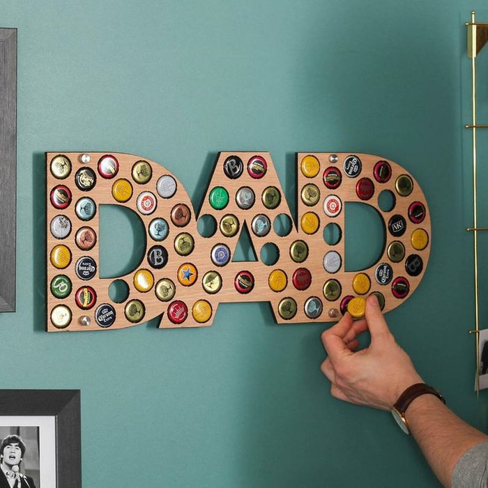 The Range | Gift for Dad Beer Bottle Cap Collection Holder - Dad / 22cm Gift for Dad Beer Bottle Cap Collection Holder - Dad / 22cm
