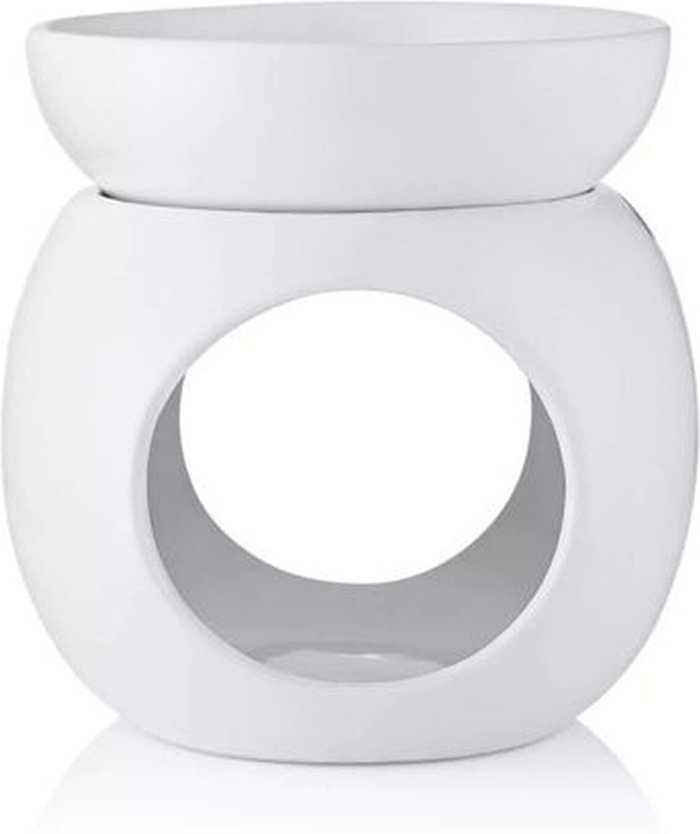 The Range | Kingsbury Gifts Ava May Round Wax Burner - White / 12cm Kingsbury Gifts Ava May Round Wax Burner - White / 12cm