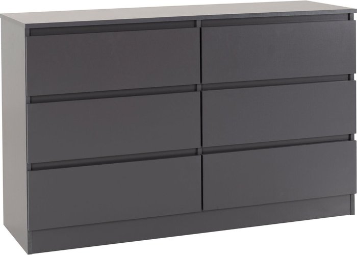 The Range | Seconique Malvern 6 Drawer Chest - Grey Seconique Malvern 6 Drawer Chest - Grey