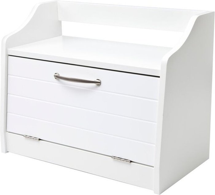 The Range | Elegant Brands Minack Wooden Bread Bin in White - Freestanding Worktop Storage Box with Shelf - White Elegant Brands Minack Wooden Bread Bin in White - Freestanding Worktop Storage Box with Shelf - White