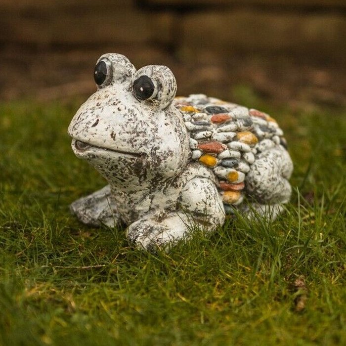 The Range | Garden Mile Frog Garden Ornament with Stone Effect - Grey Garden Mile Frog Garden Ornament with Stone Effect - Grey