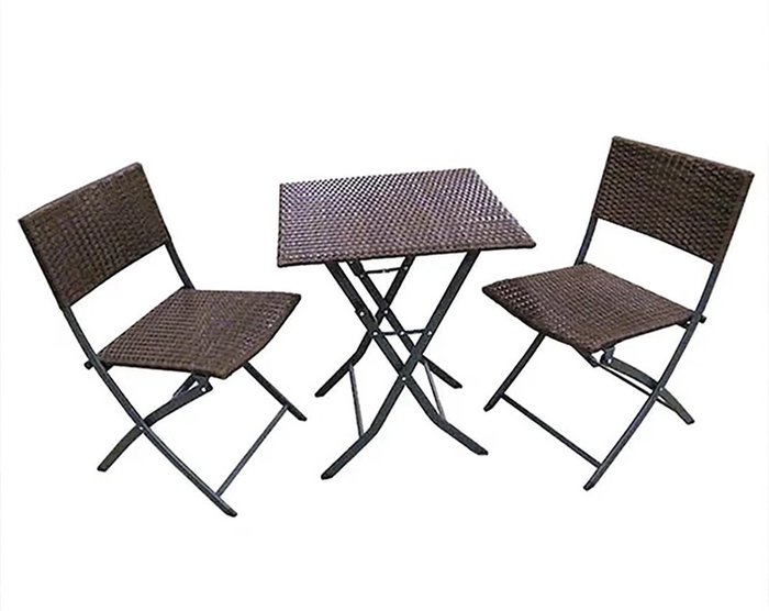 The Range | Royalcraft Royalcraft Nevada Folding Bistro Set - Brown Royalcraft Royalcraft Nevada Folding Bistro Set - Brown