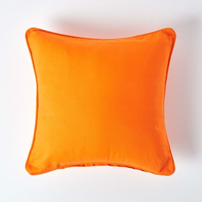 The Range | Homescapes Homescapes Cotton Plain Cushion Cover - Orange Homescapes Homescapes Cotton Plain Cushion Cover - Orange