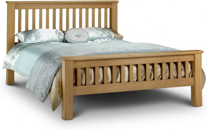 The Range | Julian Bowen Amsterdam Oak Bed Frame - Oak / Superking Julian Bowen Amsterdam Oak Bed Frame - Oak / Superking