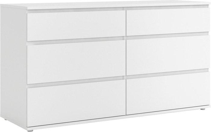 The Range | Furniture To Go Nova Wide Chest of 6 Drawers - White Furniture To Go Nova Wide Chest of 6 Drawers - White