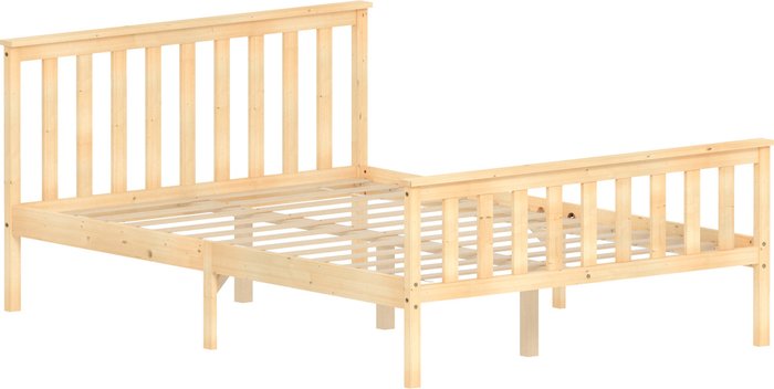 The Range | Milan Wooden High Foot End Bed - Pine / Double / 45kg Milan Wooden High Foot End Bed - Pine / Double / 45kg