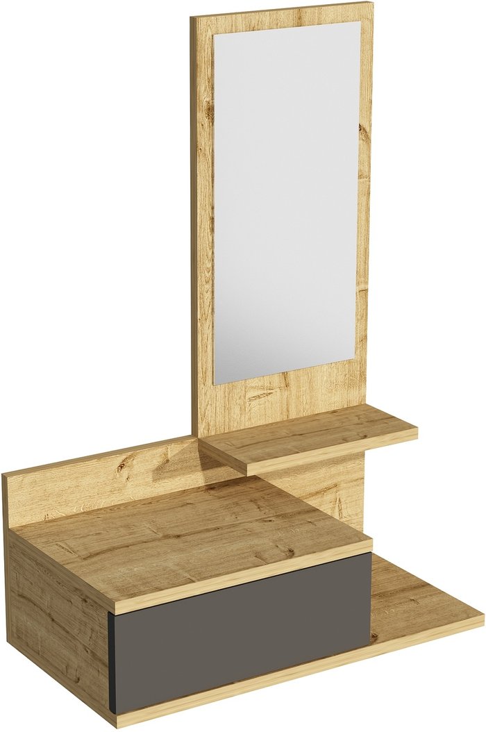 The Range | Destina Home Cielo Dresser with Drawer and Mirror - Anthracite - Sapphire Oak Destina Home Cielo Dresser with Drawer and Mirror - Anthracite - Sapphire Oak